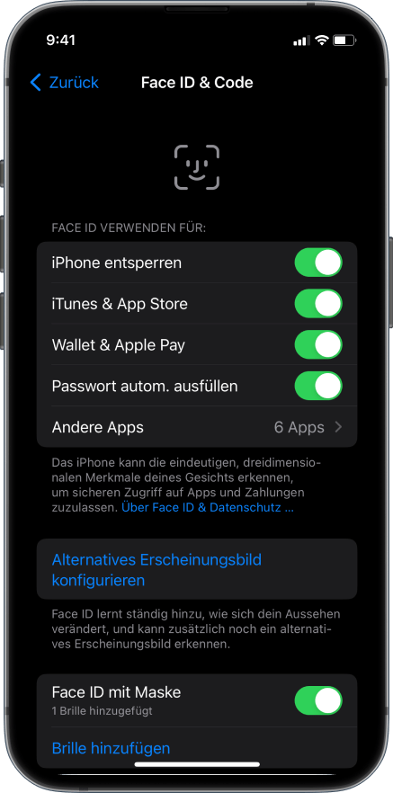 iOS: Face ID & Code